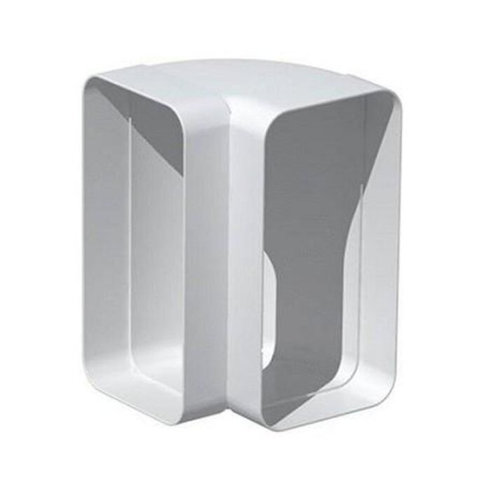 Coude vertical rectangulaire CVR pour conduit PVC Rigide - Extra-plat 55 x 110 mm Unelvent 833646