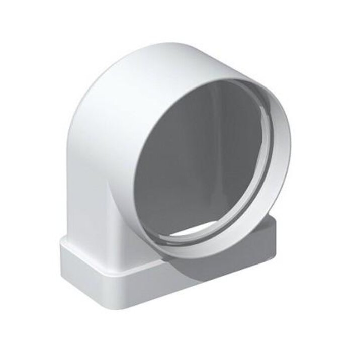Coude mixte rectangulaire CDM pour conduit PVC rigide - Extra-plat 55 x 220 mm Unelvent 833618