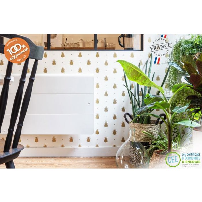 Radiateur bloc fonte INTUIS Axoo connecté – 1000W Horizontal Blanc