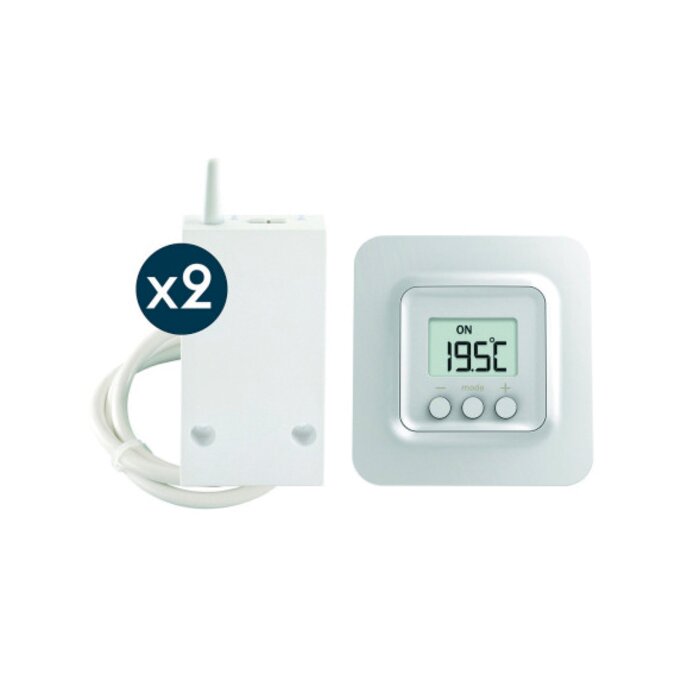 Thermostat fil pilote consigne pour deux radiateurs fil pilote DELTA DORE - Tybox 5702 FP - 6050675