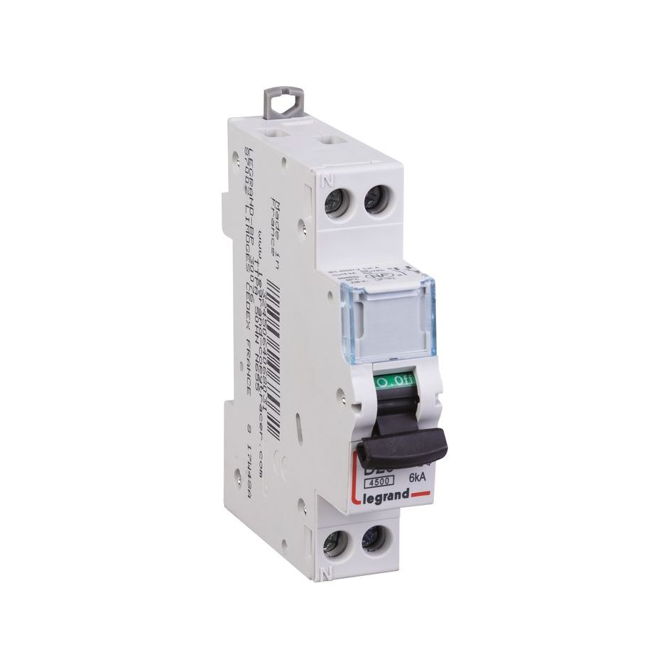 Disjoncteur DNX³ 4500 - 4,5 kA courbe D - 20 A - 1 module - Connexion vis / vis - Legrand