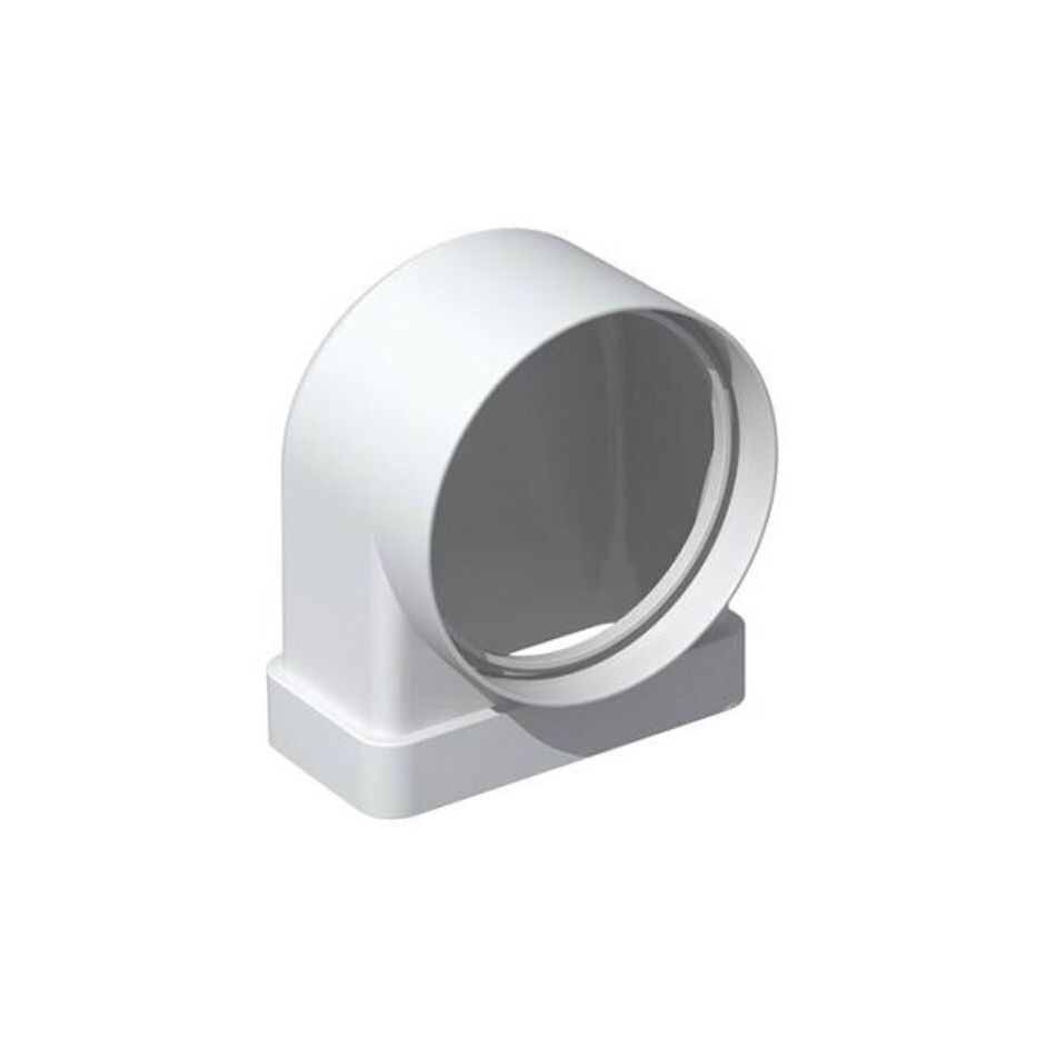 Coude mixte rectangulaire CDM pour conduit PVC Rigide - Extra-plat 55 x 110 mm Unelvent 833644