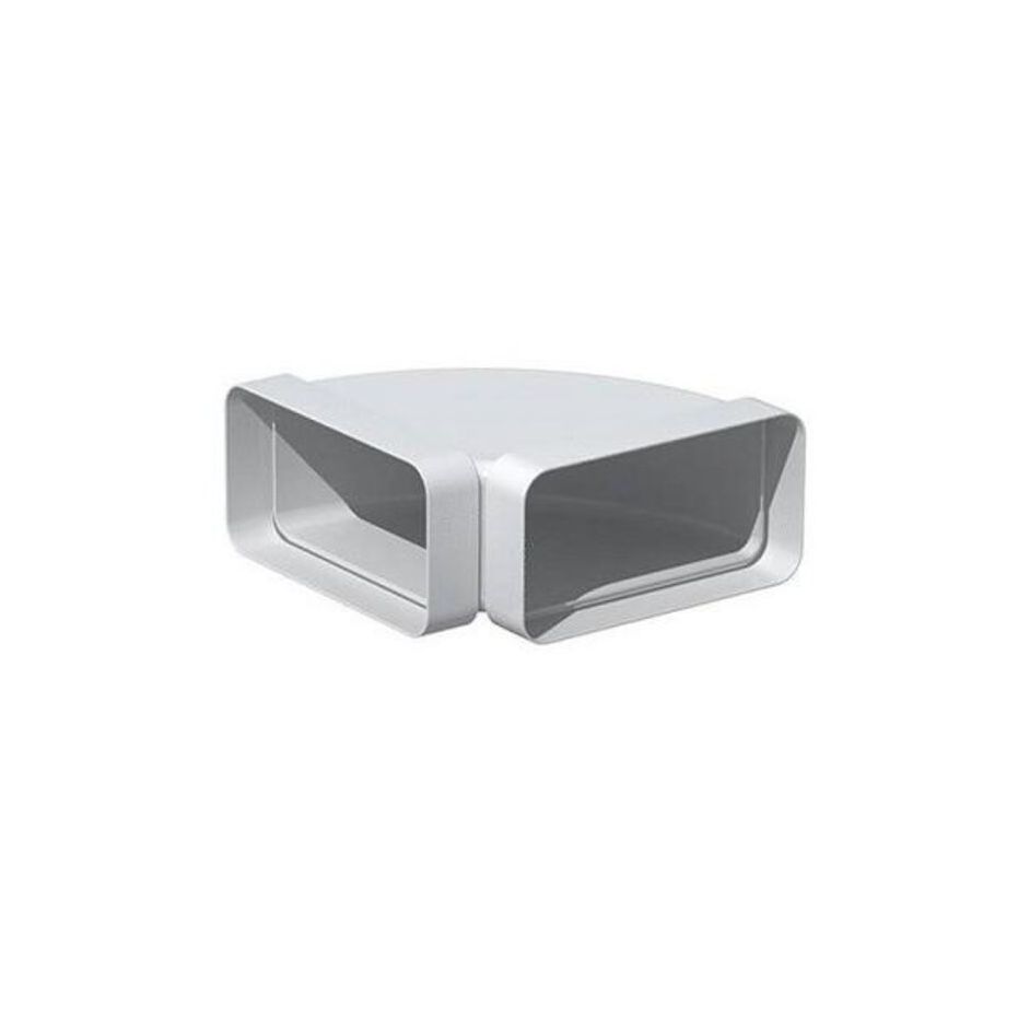 Coude horizontal rectangulaire CHR pour conduit PVC Rigide - Extra-plat 55 x 110 mm Unelvent 833645