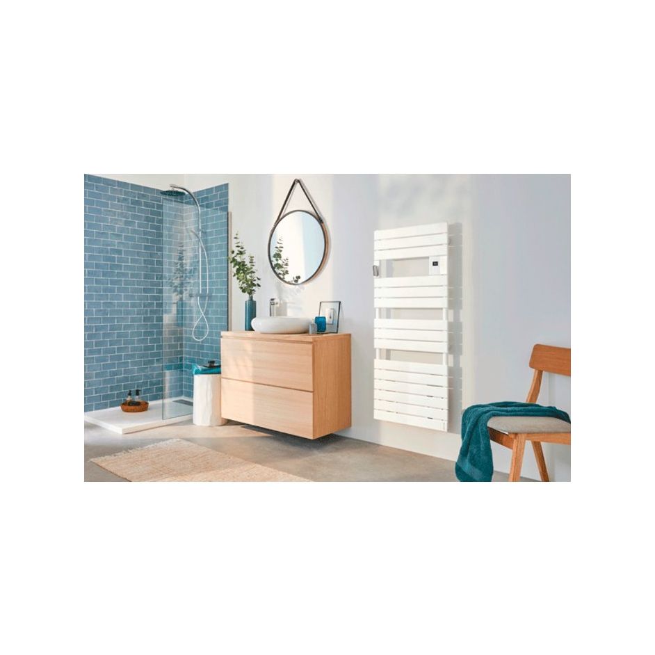 Radiateur sèche-serviettes ATLANTIC – Connecté avec soufflerie – Adelis - Blanc brillant