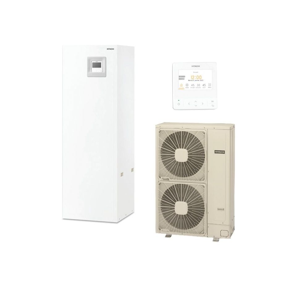 Pompe à chaleur HITACHI - YUTAKI S COMBI 2.0 - 11kW - RWD-4.0NW1E-220S + RAS-4WHVNPE - R410A