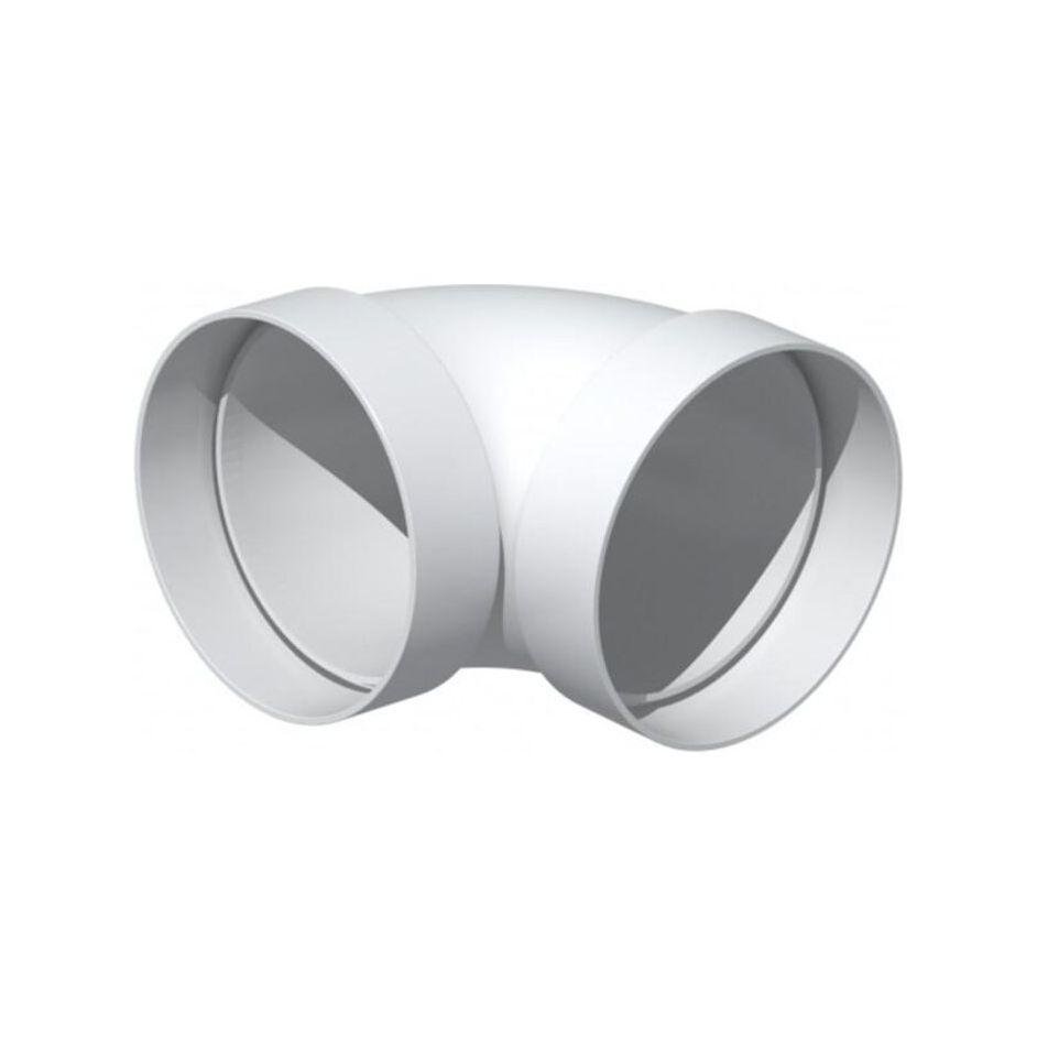 Coude circulaire 90° CDC 100 pour conduits rigides ronds PVC - ø100mm Unelvent 833652