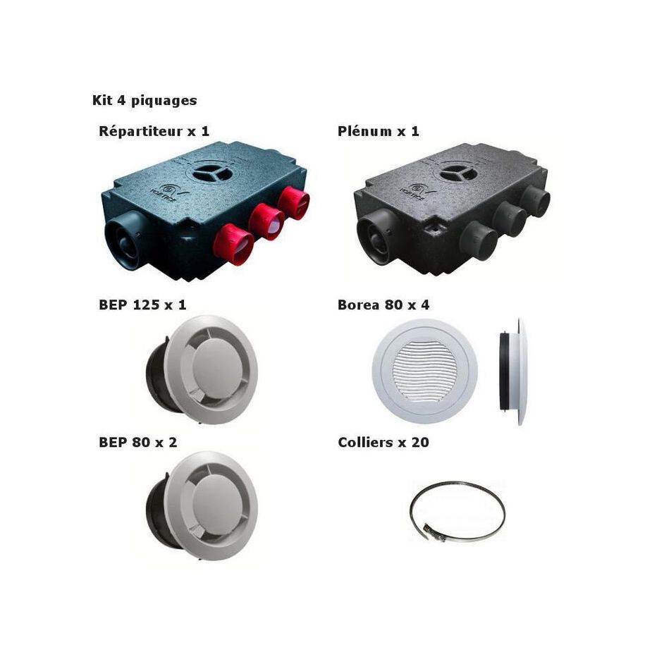 Kit accessoires Prometeo 4 piquages
