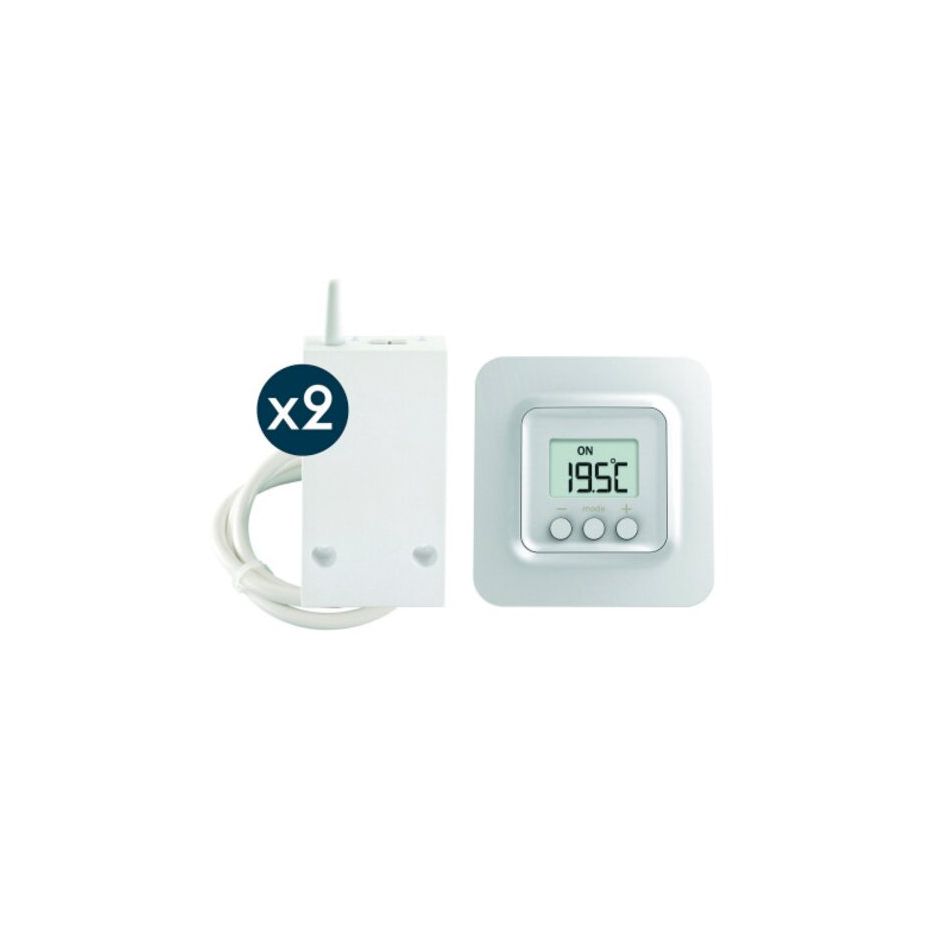 Thermostat fil pilote consigne pour deux radiateurs fil pilote DELTA DORE - Tybox 5702 FP - 6050675