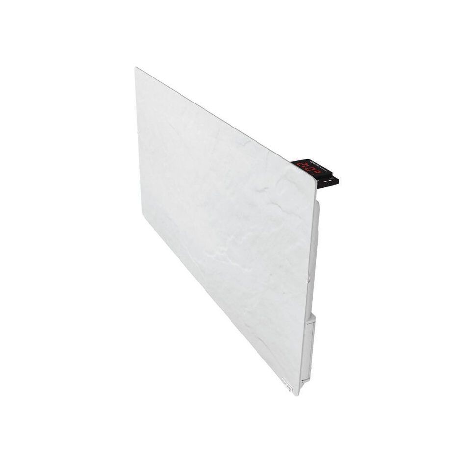 Radiateur pierre et minéraux VALDEROMA - Touch Silicium - Carré - 800W - Blanc Quartz - BZ0800T