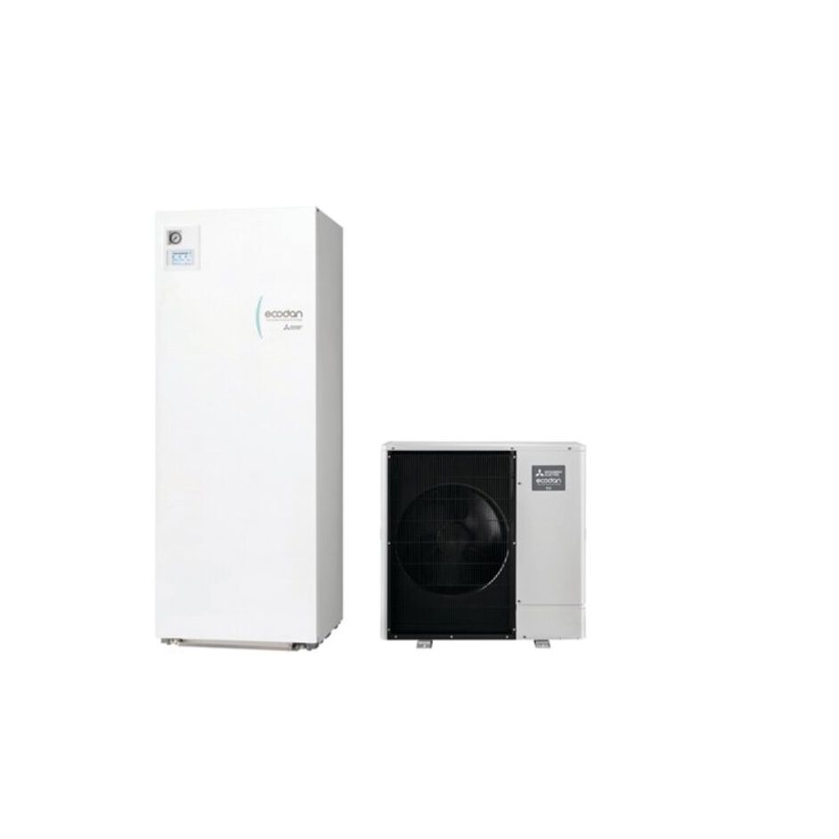 Pompe à chaleur Bi-Bloc MITSUBISHI ELECTRIC – Power Inverter Silence Duo 8 – 8kW – Avec ECS – ERST20F-VM6E+PUZ-SWM80VAA – R32