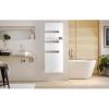 Sèche-serviettes ATLANTIC - Connecté soufflant Serenis - Mât à droite - 750W+1000W - Blanc carat - 850513