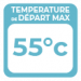 Température de départ chauffage maximale 55°C
