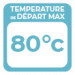 Température de départ chauffage maximale 80°C